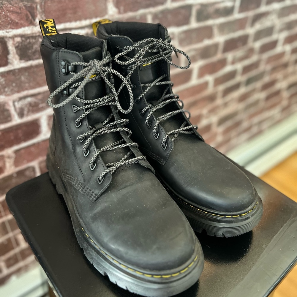 Doc Marten Black Tarik Boots Leather Utility Workboots